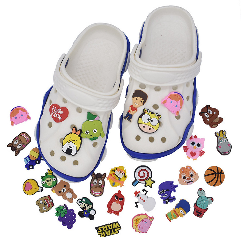 OEM Custom Soft PVC Shoe Charms Cartoon Decorations Clog Accessories Wholesale shoes Charms