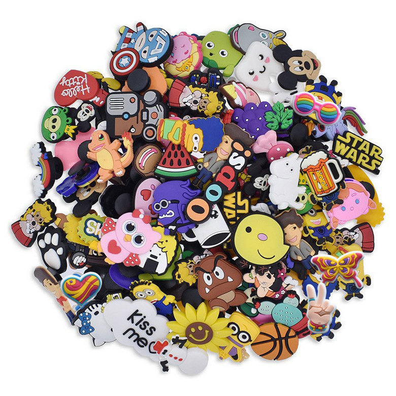 OEM Custom Soft PVC Shoe Charms Cartoon Decorations Clog Accessories Wholesale shoes Charms