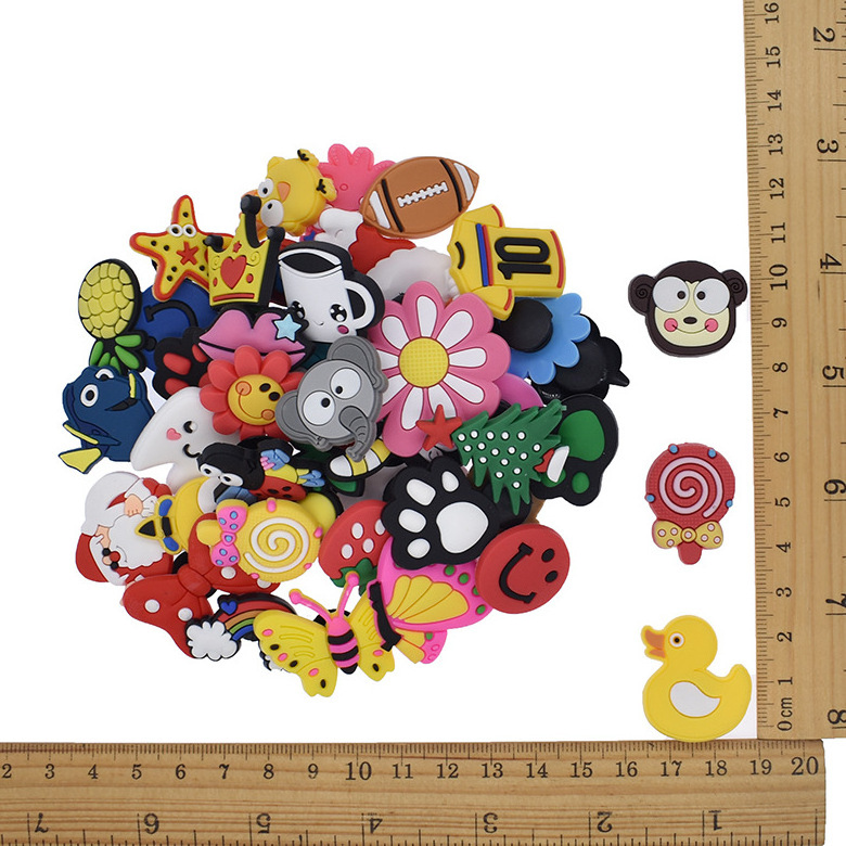 OEM Custom Soft PVC Shoe Charms Cartoon Decorations Clog Accessories Wholesale shoes Charms