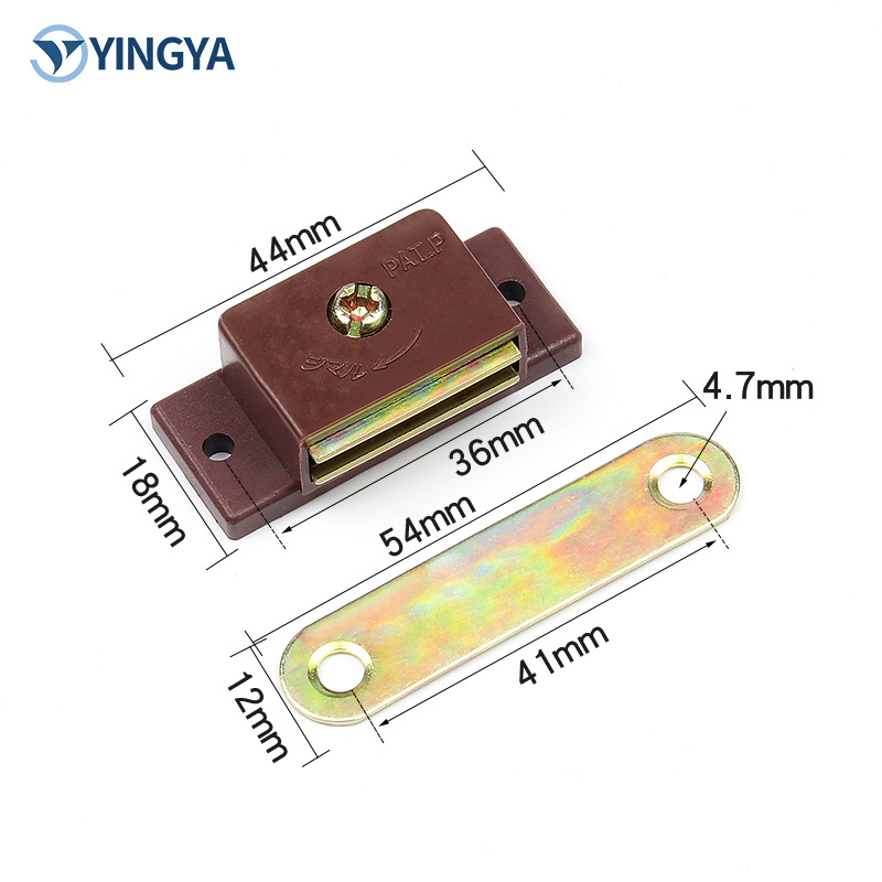 Heavy-Duty Plastic Power Push Lock Cupboard Door Catch Magnetic Push Latch for Modern Furniture & Hotel/Cabinet/Cabinets