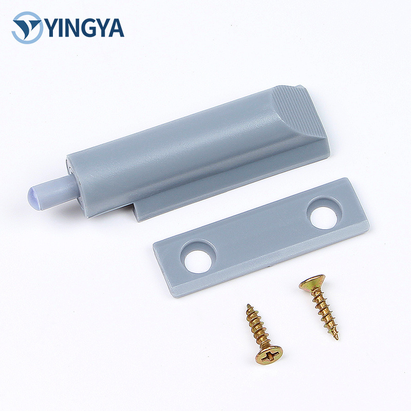 Hidden Concealed Cabinet Door Catch Anti-Collision Device with Embedded Silencer Shock-Absorbing Hydraulic Damper Open-Mounted