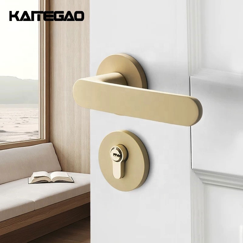 Retro Antique Satin Nickel Door Handle Lever Stainless Steel 304 Privacy Interior Door Lock Lever for Bedroom