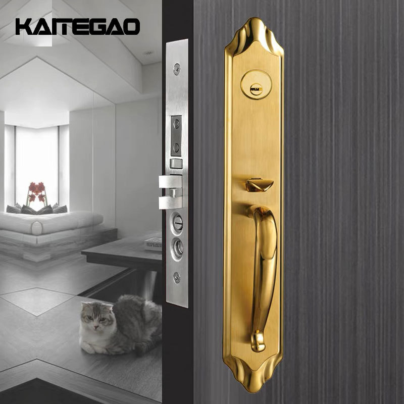 Modern Design Door Hardware Decorative Front Door Handles Stainless Steel Gold Exterior Door Pull Handle for Villa