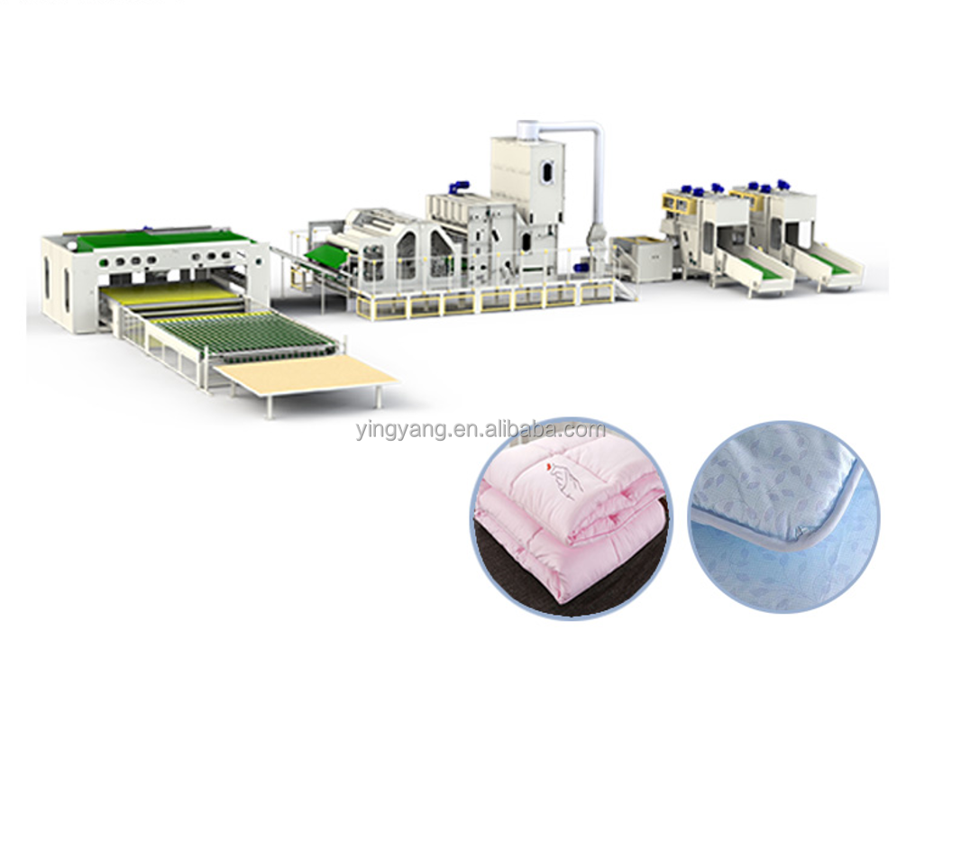 Nonwoven comforter production line quilt material wadding line pillow filling machine