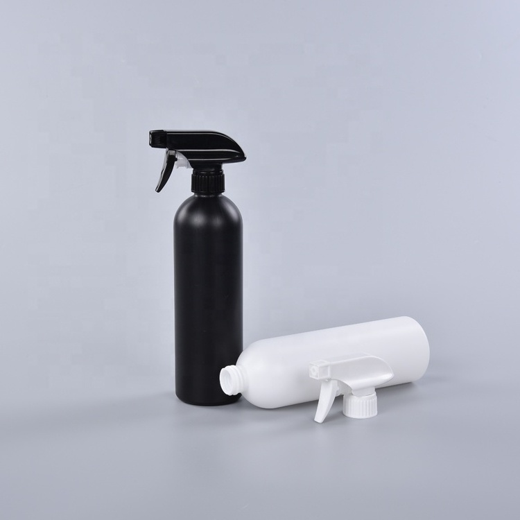 Custom 500ml 16oz 500 ml 16 oz Plastic Matte Black Trigger Spray Bottle For Car Cleaning