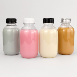 Custom 1 liter 16oz 16 oz 32oz 32 oz 500ml 500 ml Clear Plastic Juice Bottles With Cap Lid For Container