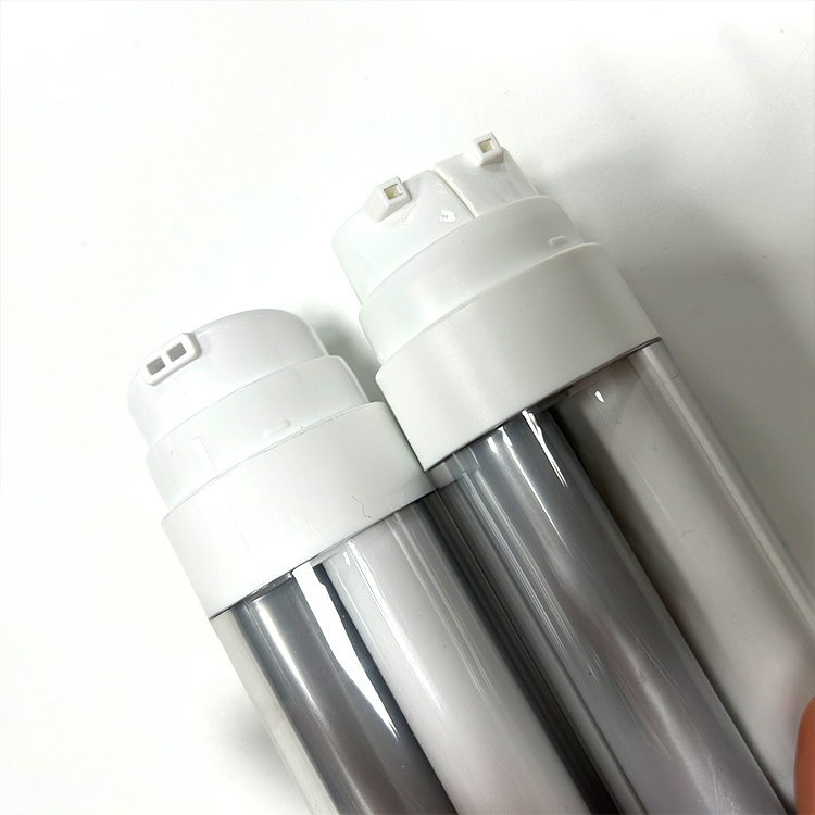 Custom 15ml 15 ml Acrylic PP Dual Chamber Pump Lotion Double Tube Dispensing Cosmetic Airless Bottle For Skincare Packaging