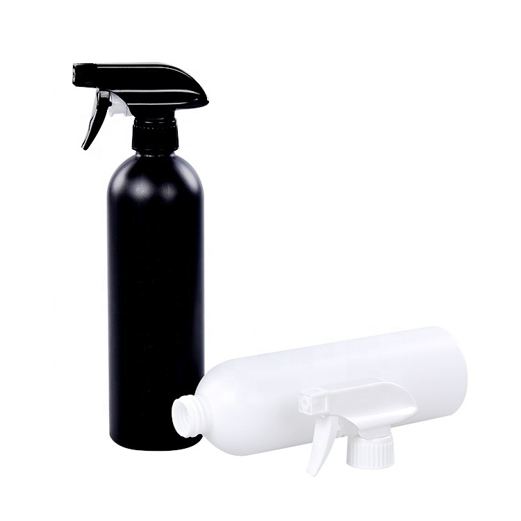 Custom 500ml 16oz 500 ml 16 oz Plastic Matte Black Trigger Spray Bottle For Car Cleaning