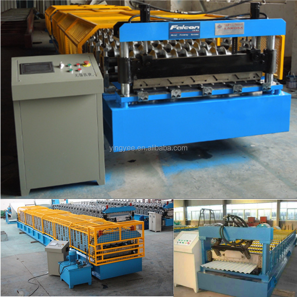 Low Price High Efficient Corrugated iron roofing sheet roll forming making machine made in stock/roll forming machine