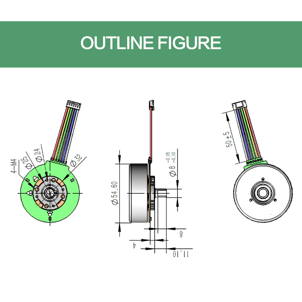 Customized High Torque 5520 small micro electric bldc motor de 24v voltios volts Brushless Gleichstrommotor 24V dc motor 24v