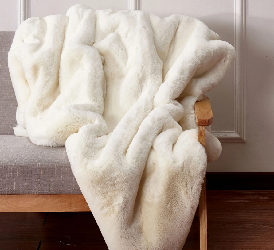 Luxury Custom Blankets  Micro Mink Faux Fur Throw Minky Faux Fur Blanket For Winter