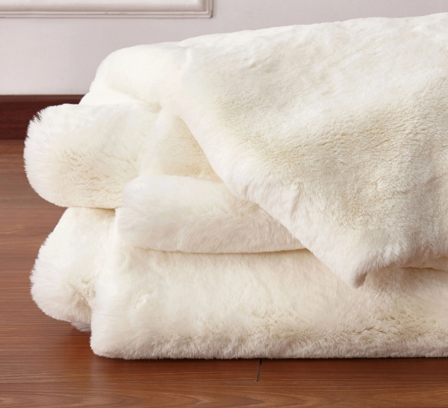 Luxury Custom Blankets  Micro Mink Faux Fur Throw Minky Faux Fur Blanket For Winter