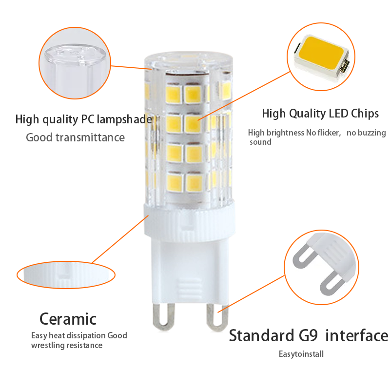 Manufacturer Wholesale 5w  Flicker Free 85-265v Energy Saving Dimmable Led Bulb G4 G9