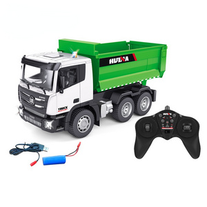 Huina 1556 1:18 9-Channel remote control semi-alloy dump truck children's toy car