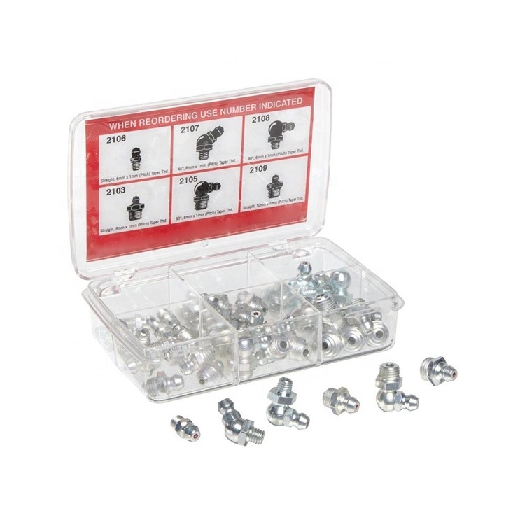 110pcs metric size grease nipple assortment / grease fitting kit