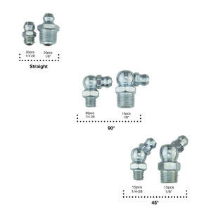 Zerk fitting thread size M8 90 degree types of grease nipple zinc plated grease fitting