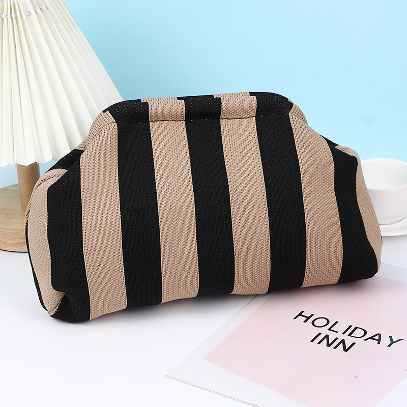 2024 Dumpling Bag Clutch Purse For Women Colorblock Cloud Bag Clutch Handbags Casual Crochet Bag Evening Small Purse