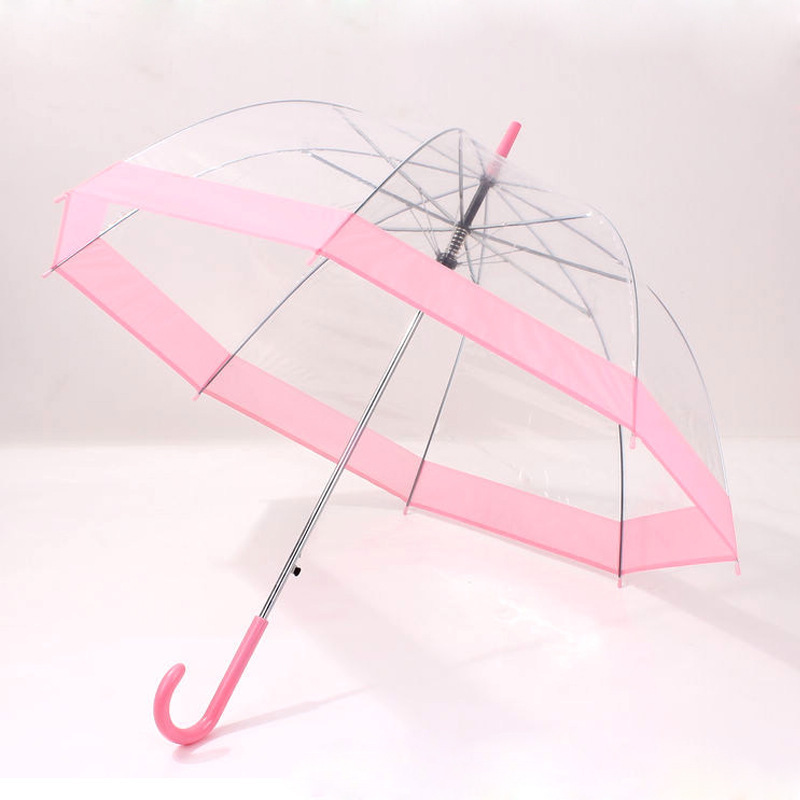 Korean style Apollo princess umbrella Gossip girlfriend long handle  arch mushroom transparent PVC Umbrella