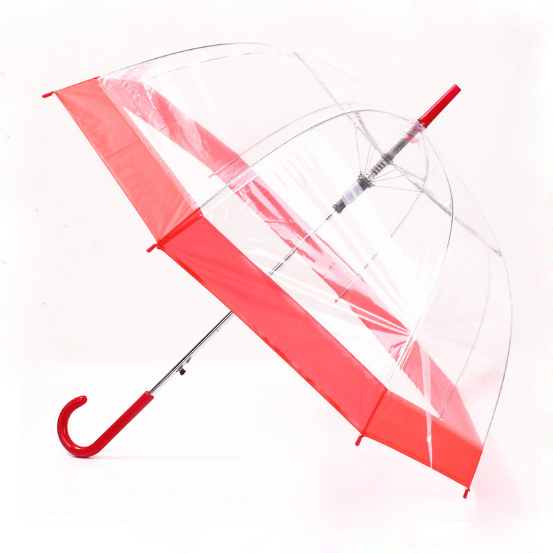 Korean style Apollo princess umbrella Gossip girlfriend long handle  arch mushroom transparent PVC Umbrella