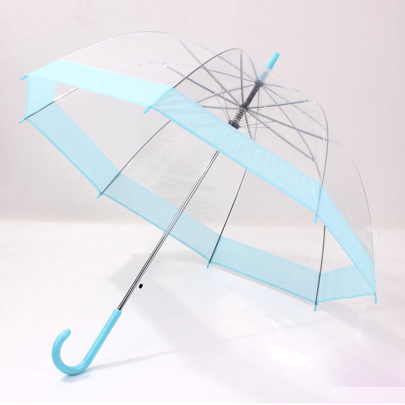 Korean style Apollo princess umbrella Gossip girlfriend long handle  arch mushroom transparent PVC Umbrella