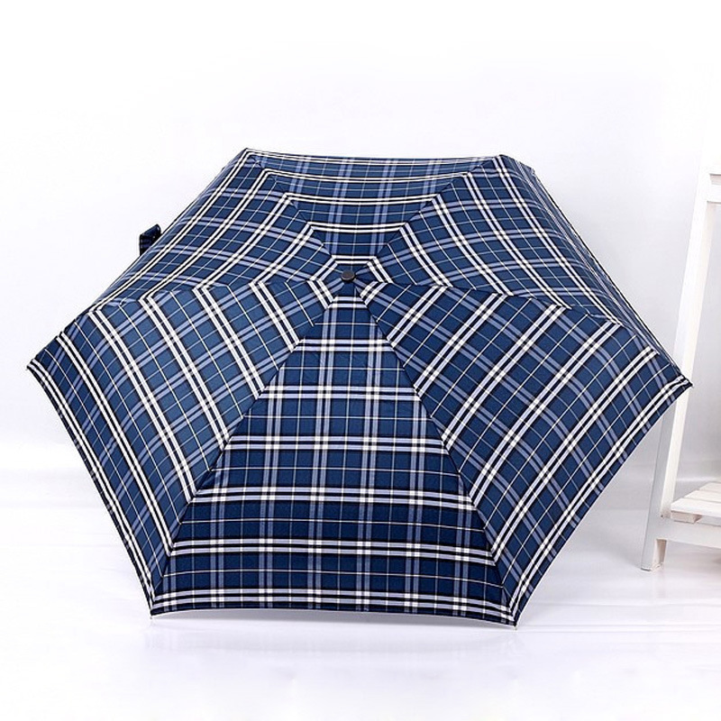 kids toy new blue plaid doll bear cartoon mini umbrella ultra light compact sunny five fold umbrella