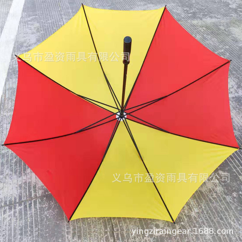 Umbrella manufacturers Southeast Asian manual hand open 30 inch polyester 8k double ribs straight long handle umbrella