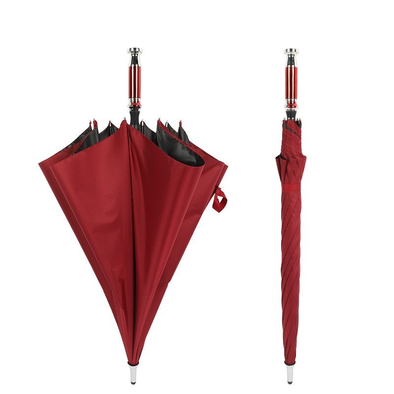 Logo advertising long handle automatic straight umbrella men's and women's gift straight umbrella Men's business golf umbrella