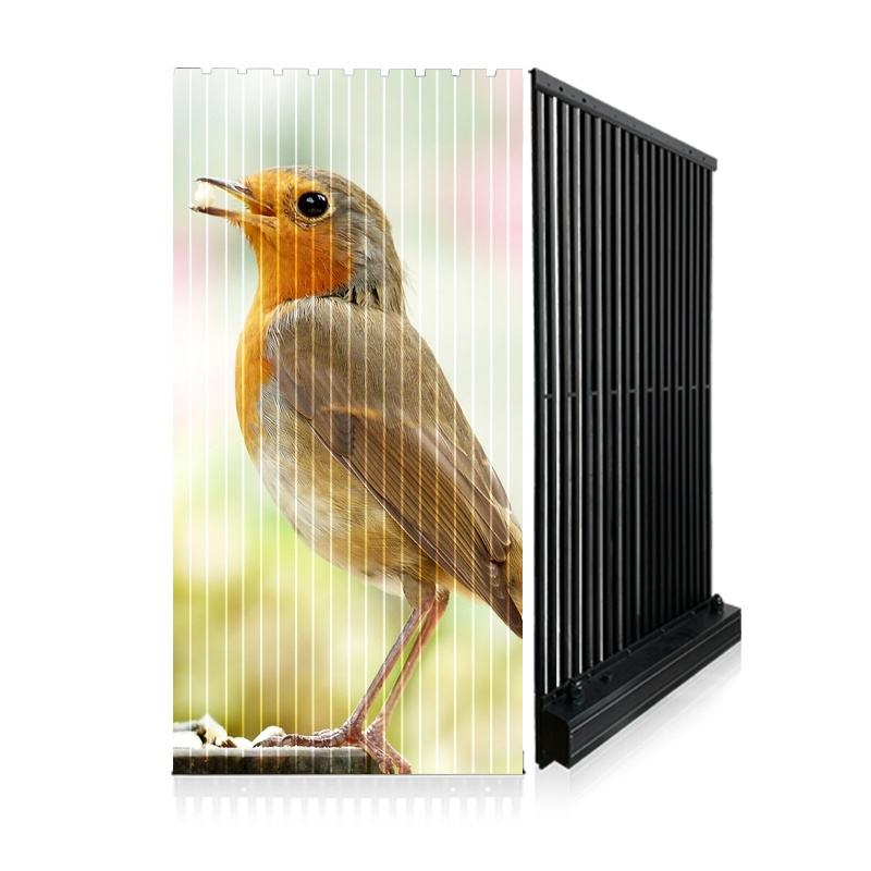 LED Outdoor High Definition Advertising Screen Full Color Display Building Transparent LED Grid Screen