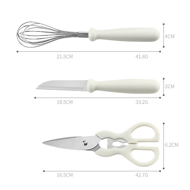 New Arrival Kitchen Gadget For Kitchen Accessories Including Paring Knife Scissors Peeler Opener and Egg Whisk