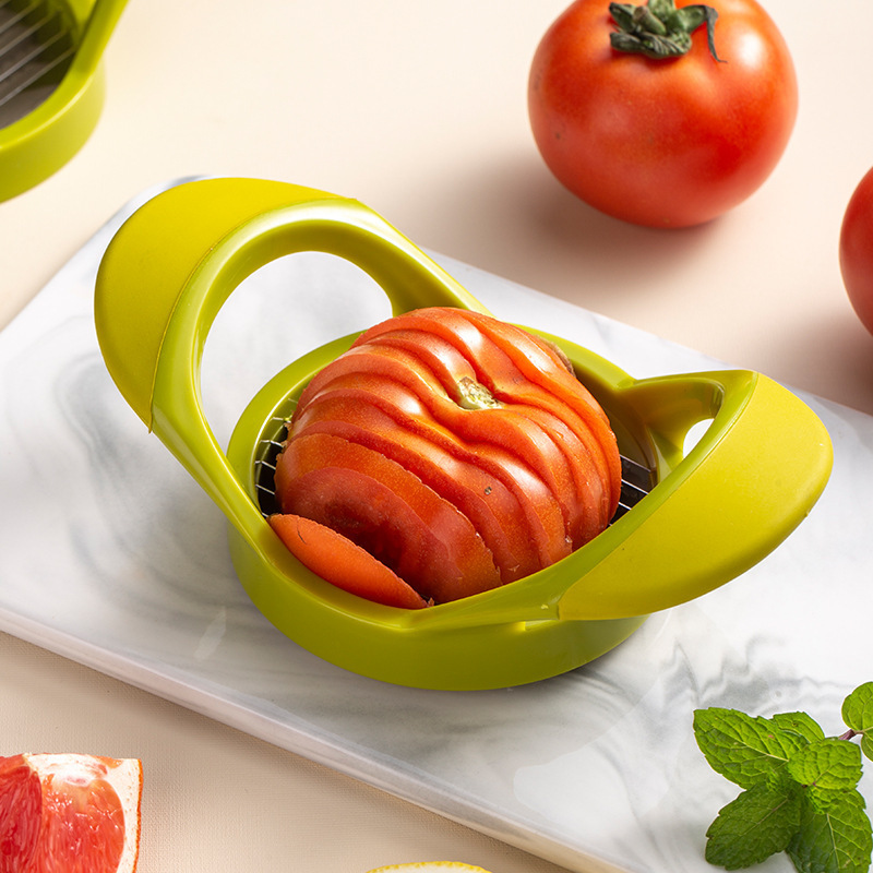 New Arrival Stainless Steel Fruit Vegetable Cutter with Sharp Blade and Easy Grip Handle Tomato/Onion/Vegetable Slicer