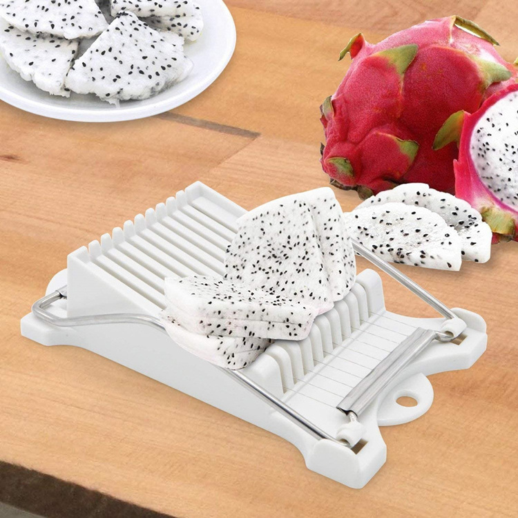 Multipurpose Kitchen Gadget Plastic Durable Stainless Steel Line Cheese Spam Boiled Egg Cutter Luncheon Meat Slicer