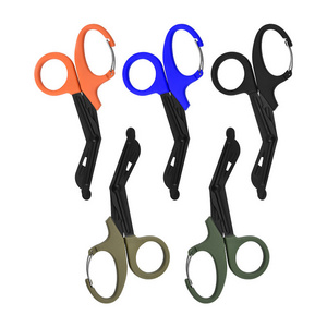 Factory Wholesale 7.5 inch Stainless Steel EMT Shears Trauma Shears Medical Nursing Bandage Scissors With Carabiner