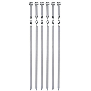 BBQ Accessories 6PCS 22inch Large Metal Skewers For Grill Barbecue Stainless Steel Kebab Skewer Set Long Grill Bbq Skewers