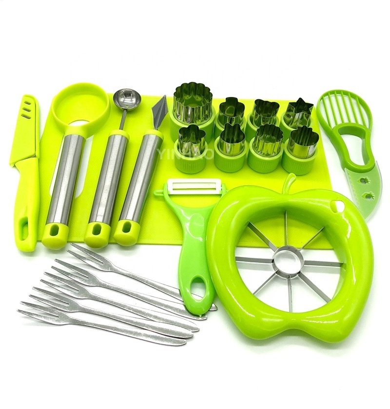 Home And Kitchen 30 Packs Fruits Peeler Avocado Knife Banana Watermelon Mini Cookie Cutters Vegetables Fruit Slicer