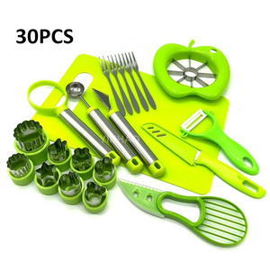 Home And Kitchen 30 Packs Fruits Peeler Avocado Knife Banana Watermelon Mini Cookie Cutters Vegetables Fruit Slicer