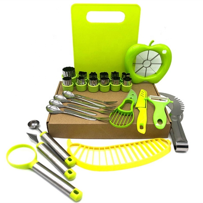 Home And Kitchen 30 Packs Fruits Peeler Avocado Knife Banana Watermelon Mini Cookie Cutters Vegetables Fruit Slicer