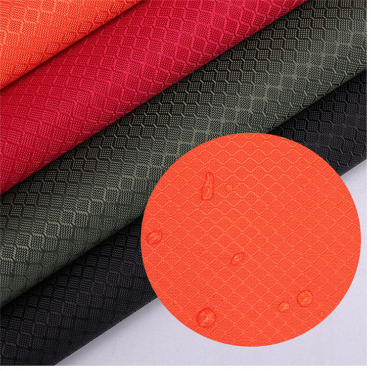 100%polyester fabric Diamond-shaped chequered Jacquard Oxford 400D polyester tarpaulin luggage Tent handbag Light bag fabric