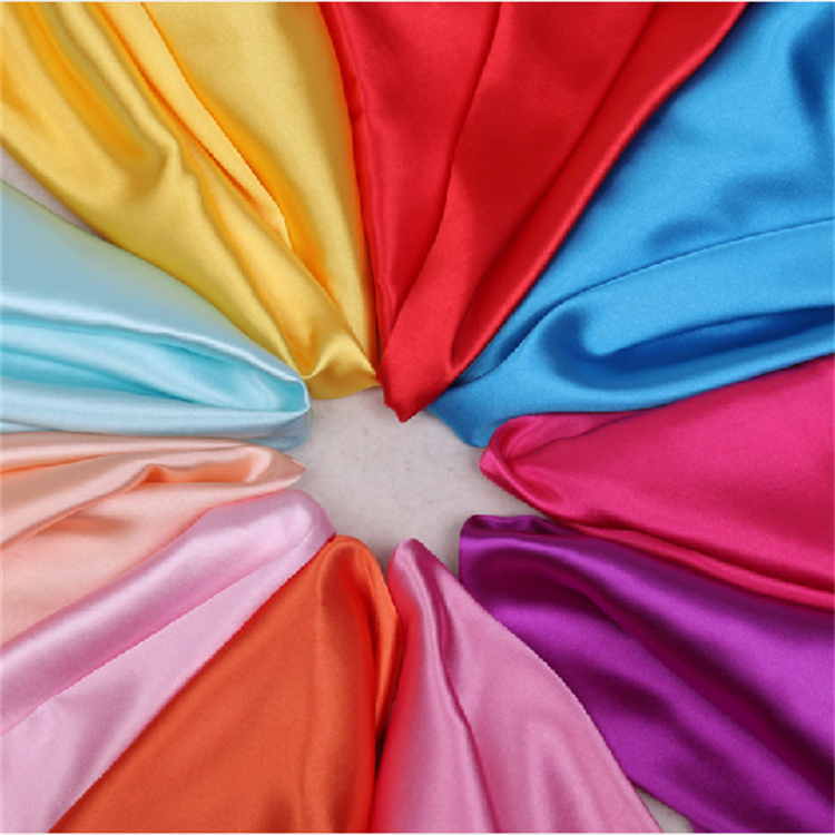 100% polyester  shiny fabric Cheap thick satin duchess satin fabric no stretch /stretch  satin fabric