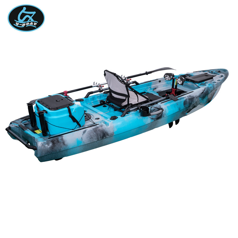 U-boat 10.5ft Hot sale pedal fishing kayak motor electric skiff boat sit on top kayak for sale