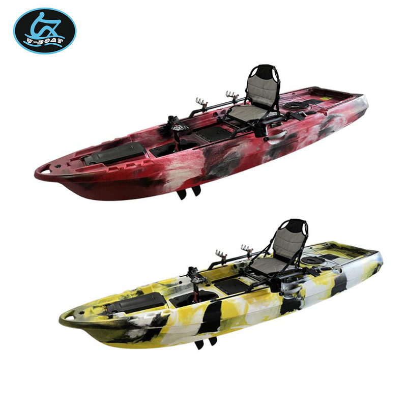 U-boat 10.5ft Hot sale pedal fishing kayak motor electric skiff boat sit on top kayak for sale