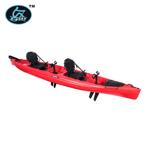 U-boat Hot sale ocean pedal drive kayak 2 person sit on top fishing kayak skiff canoe racing boat with rudder system