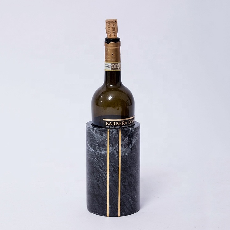 Custom Black Marble Party Wine Bottle Chiller Red Wine Holder Ice Bucket Buckets, Coolers & Holders Table Decorative Centerpiece