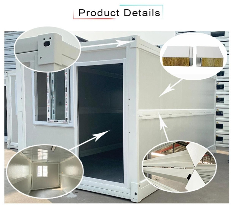 Container House 20 Ft Sandwich Panel Room Folding Flat Pack Flatpack House Prefabricated 40ft Foldable Portable House