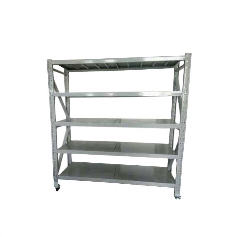 Warehouse Storage Light Duty Racking System Metal Shelf Racking With Wheels