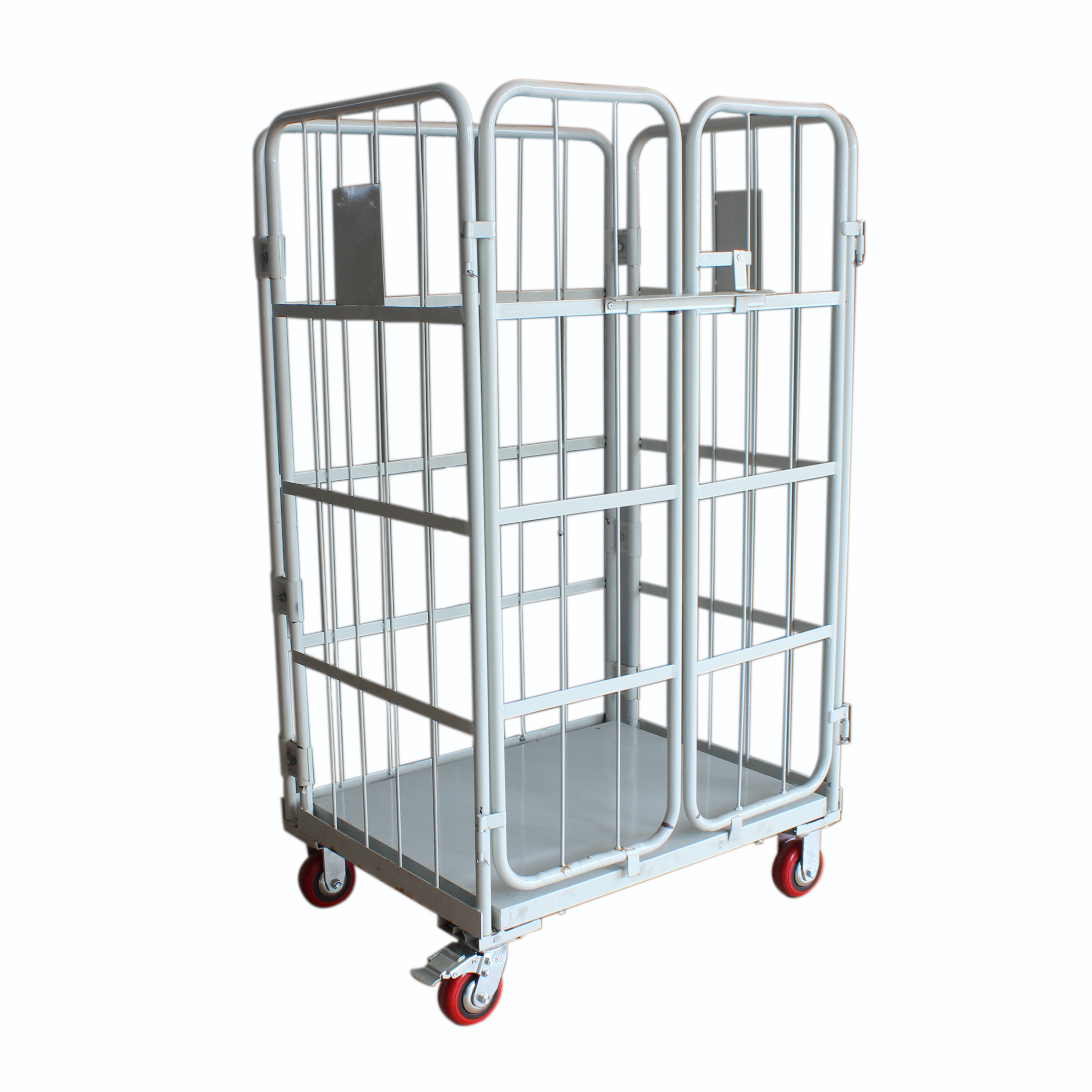 Logistics industrial laundry folding warehouse container cage roll containers trolley with door