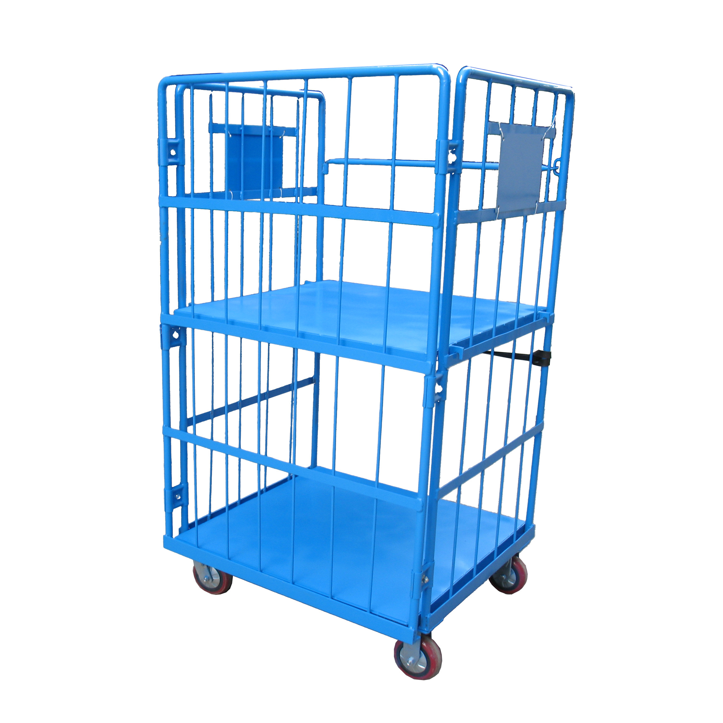 High Quality Cargo Storage Foldable Cheap OEM Heavy Duty Industrial container 4-wheel metal logistics roll cage Pallet trolley