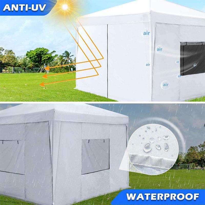 Good Quality Exhibition 3m *2.50m, 4m X 3m 6x4 3x3 Steel White Color Window Family Folding Canopy Tent Gazebos Accessories/