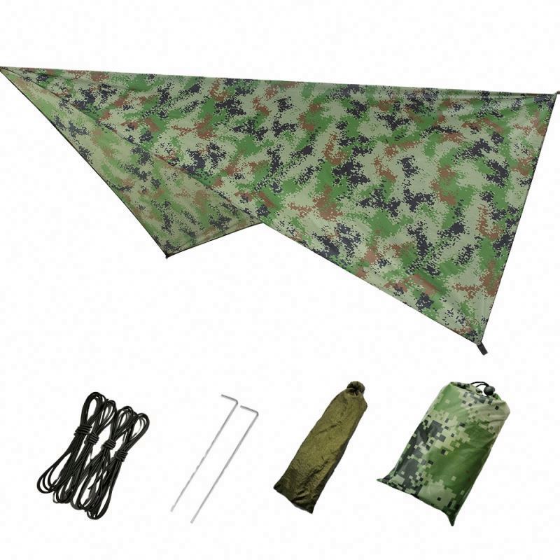 Waterproof Camouflage Awning Sunshade Sun Shelter Tourist Canopy Tarp Tent Outdoor Camping Shelter Beach Picnic Tourist Tarp