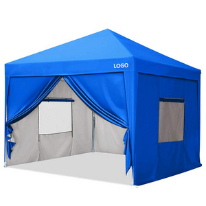 4x4 3x3 Pop Up, Folding Sports Gazebo Per Event With Sides Walls Heavy Duty Foldaway Enclosed Canopy Tents For Party Wedding/