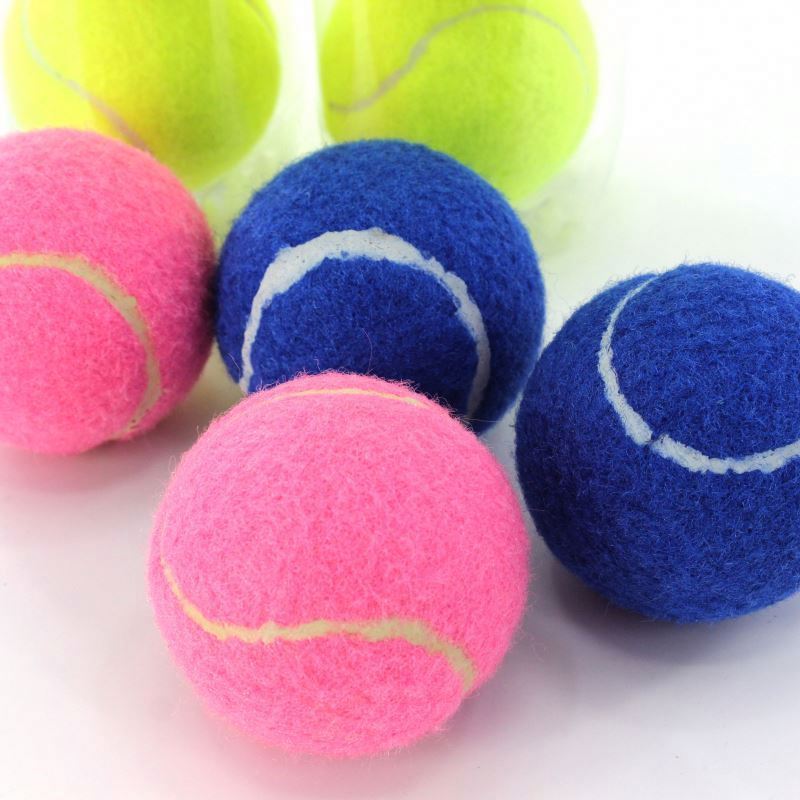 Tennis Ball 12 Packs Training Practice Balls for Novice Player Pet Dog Playing Balls with Mesh Carry Bag